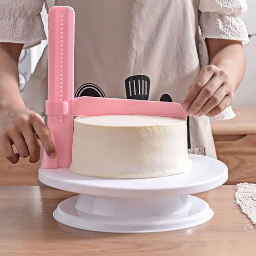 Image of Plastic Adjustable Cake Scraper Cake Smoother Tool Fondant Cream Edge Smoothing Decorating Tools Cake Decorating Tool