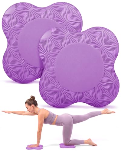 yflingjie 2 Pack Yoga Knee Pads TPE Cushion for Pilates ExercisePurple;