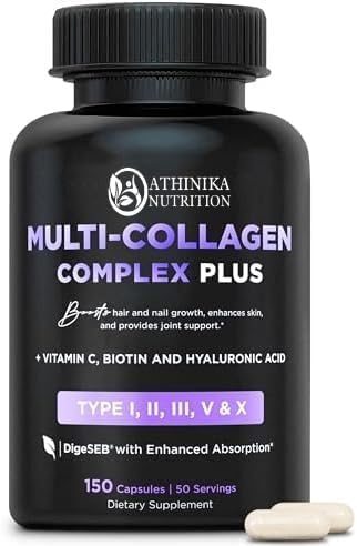 Multi Collagen Plus - Biotin, Hyaluronic Acid, Vitamin C - Multi Collagen Complex for Women & Men - Hair Growth Support Supplement - Skin, Nails Beauty Complex - 150 Capsule-image-20
