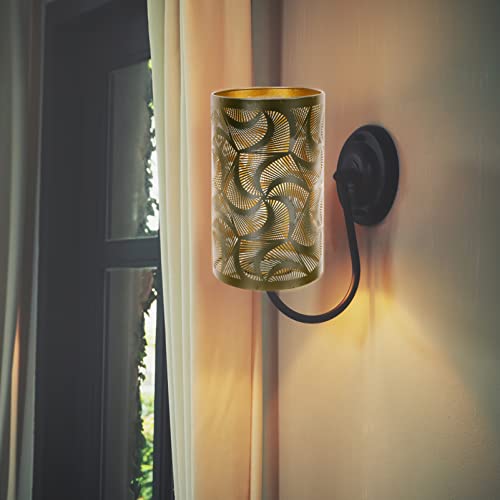 Kallory Metal Lamp Shades Hollow Carved Lampshade Iron Lamp Cover Modern Style Decorative Lamp Shade For Table Chandelier Wall Lamp, Wave Pattern #TOP5