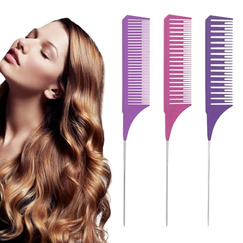 Pettine per evidenziare, pettine professionale antistatico, parrucchiere per capelli, meche e spazzare, coda per salone di acconciatura, mescolare e colorare per uomini