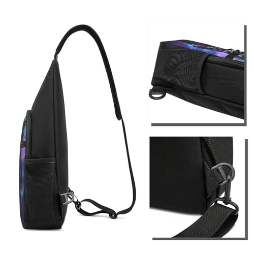 Mochila Sling Crossbody Negra para Uso Diario miniatura 3