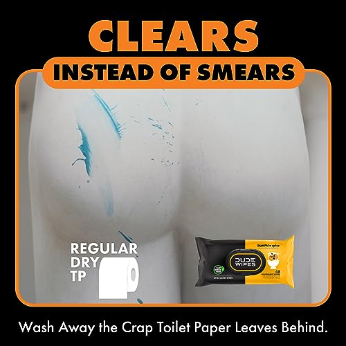 DUDE Wet Wipes- Flushable - DUMPkin Spice with Clove, Nutmeg, and Other Fall Pumpkin Spice Scents - Septic and Sewer Safe Butt Wipes For Adults, Extra Large - 3 Pack, 144 Wipes - Thumbnail 6