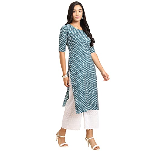Image of Pinkmint Women's Crepe Digital Print Straight Kurta