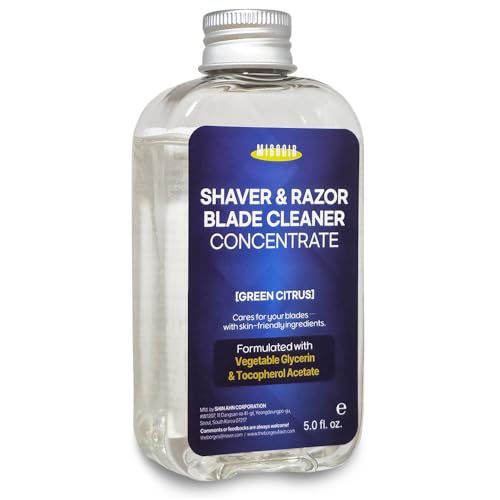 MIGOGIB Shaver & Razor Blade Cleaner Concentrate - Mix with 70% IPA - Deep Cleans Cleaning Solution Green Citrus Compatible with Philips (5 fl. oz.)