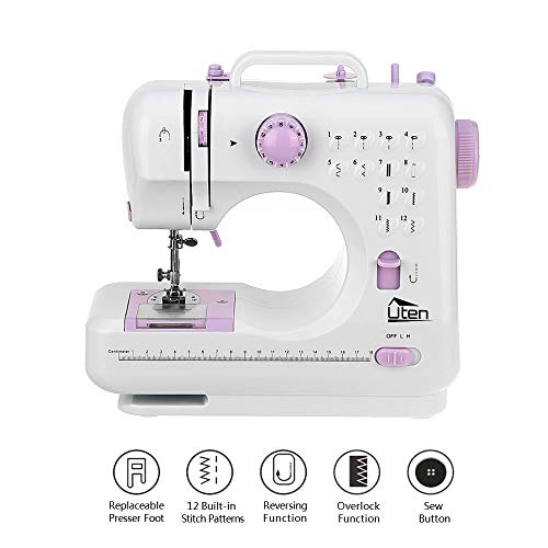 Kranich Portable Sewing Machine 2 Speed 12 Stitches Double Thread Needle Mini Sewing Machine
