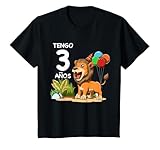 Niños & Camiseta de León de Cumpleaños de 3