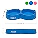 Cat Bowls - Blue Cat Food Set of Silicone Cat Feeder Stand & Pets Food Can Cover - Cat Food Bowl Set - Cat Dish Set - Kitten Food Bowl - Cat Feeding Bowls - Cat Water Bowl