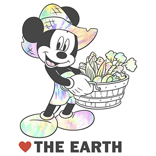 Disney Characters Heart The Earth Girl's Solid Crew Tee2