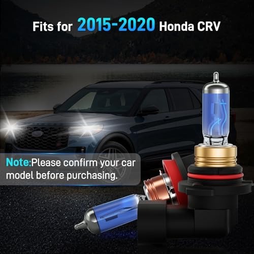 Image of XFLHEHD Fits for 2015-2020 Honda CRV Halogen Headlight Bulbs Combo, Ultra Bright 5000K White High Low Beam Headlight Bulbs, Plug and Play, 4 Pack