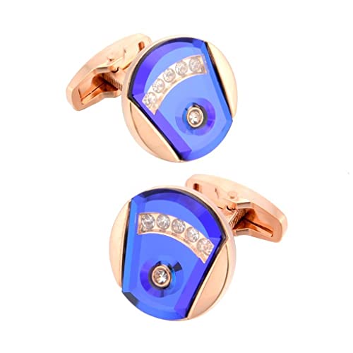 xiukou Jongens manchet shirt jurk Frans blauw ja manchetknopen tie clips zakelijke vergadering feest pak sieraden manchet nagels (Color : A, Size : One size) - Image 5