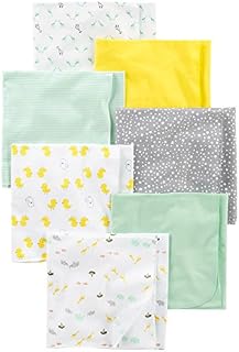 Simple Joys by Carter's Unisex Babies' Flannel Receiving Blankets, Pack of 7