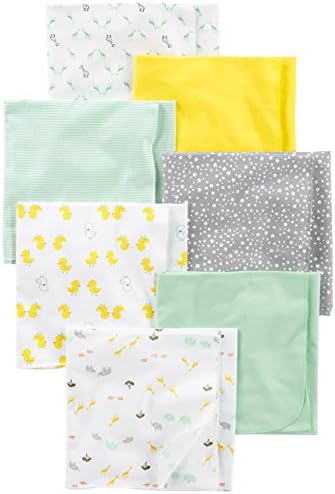 Simple Joys by Carter's Unisex Babies' Flannel Receiving Blankets, Pack of 7