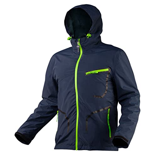 Neo Tools Herren 3-in-1 Arbeitsparka, Membran-Jacke mit Kapuze, Innenjacke aus Fleece, Gr. S-XXXL, atmungsaktiv (8.000 g/m2/24h), wasserdicht (10.000 mm Wassersäule), konform mit EN ISO 13688:2015