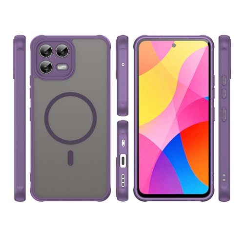 Image of Compatible with T-Mobile Revvl 8 Pro Case Cover,Compatible with MagSafe,Anti-Fall,Compatible with T-Mobile T Phone 3 Pro 5G Cell Protective Phone Case Purple