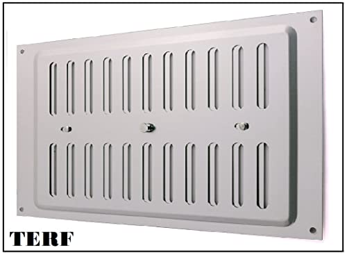 TERF® 9'' X 6'' Open and Close Adjustable Aluminium Air Vents 9'' X 6'' (225mm X 150mm) Double Brick Hit & Miss Sliding Adjustable Ventilation Plate Grille Cover including Fixing Screw - Image 4