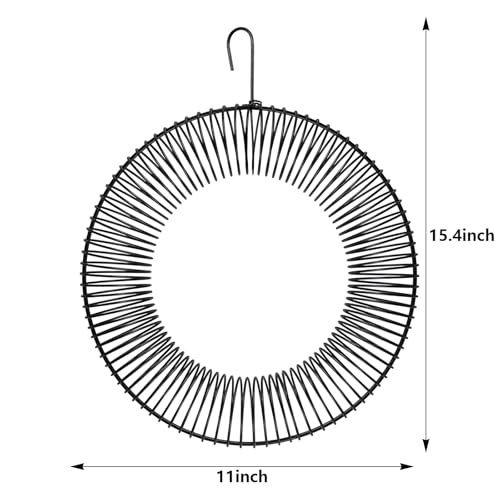image for Gtongoko 2 Pack Peanut Wreath Bird Feeder, Rust & Waterproof, Solid St