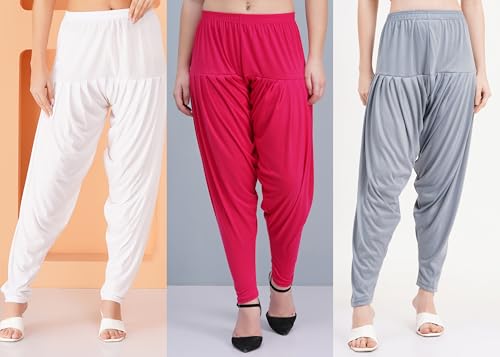 Image of Buy That Trendz Patiala Salwar for Women Relaxed Fit Viscose Patiyala Salwar Harem Bottom Pants