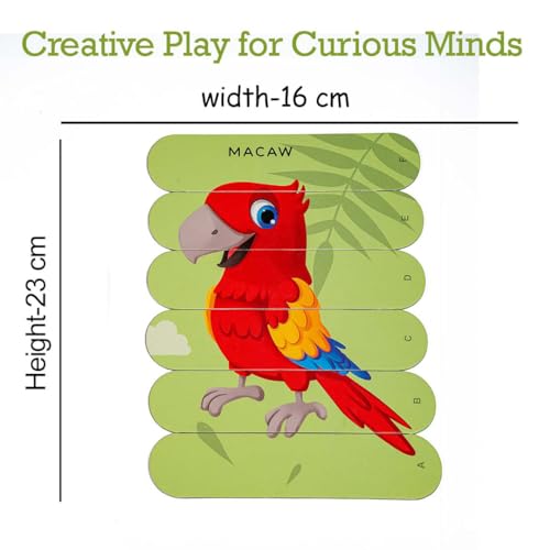 Image of THE BOOK TREE Birds Stick Puzzle | 24pcs Double-Sided Cardboard Puzzles | 8 Fun Bird-Themed Puzzles for Learning & Play | Boosts Creativity & Focus | Ideal for Ages 3+
