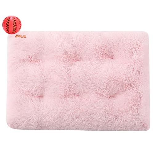 DOTBUY-SHOP Cuccia Cane Interno Rettangolare, Peluche Cuccia Gatto e Cane Cuscino per Cani, Lavabile e Morbido Cuscino per Animale Domestico, per Grandi Gatti e Cani (55X40cm,Rosa Chiaro)