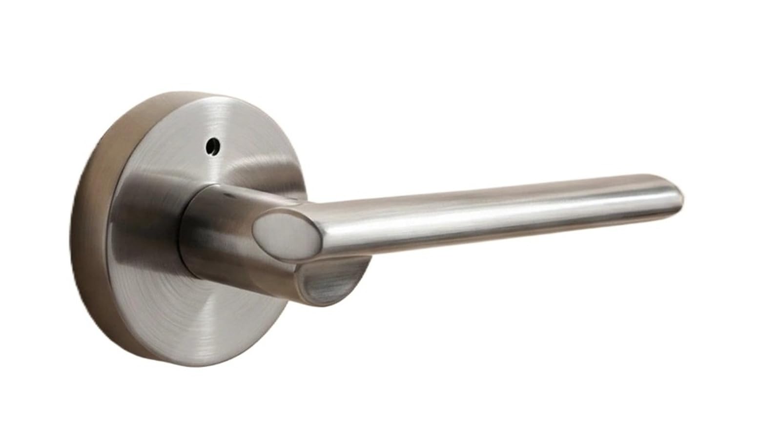Powsi Gun Gray Universal Three-Lever Handle Indoor Bathroom Lock Keyless Spherical Door Lock Escape Single Tongue Lock For Home Security