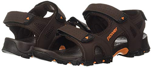 Image of Power Men's Garnet Brown Sandal-10 Kids UK (8614209)