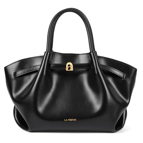 LA FESTIN Women's Leather Top Handle Bag
