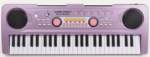 Image of Piano 49-Key Portable Electronic Keyboard Music Station with MP3 Function, Dual Speakers, 16 Tones, 8 Rhythms & 6 Demo Songs