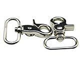 Silvery 1 Inch Diameter D-ring Lobster Clasp Claw Swivel Eye Lobster Snap Clasp Hook Strap 10