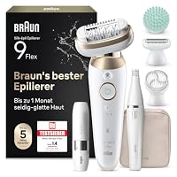 Braun Epilierer Damen Silk·épil 9 Flex SkinSpa, All-in-One Set, 9-681 3D, Gold - 360° Kopf für eine einfache Haarentfernung, Wasserdicht, Inkl. FaceSpa Haarentfernungsgerät und Mini Gesichtsrasierer – Ansicht 1