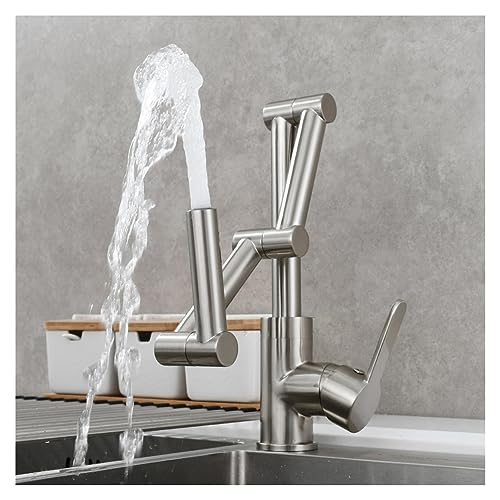 Mitigeur pot filler de cuisine en laiton brossé double fonction