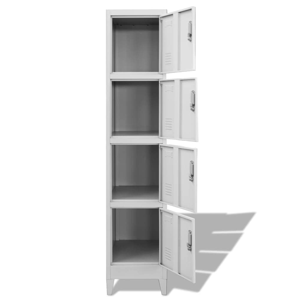 Schließfachschrank,Spind ​Metallschrank Umkleideschrank Metallspind Lagerschrank Mehrzweckschrank,für Umkleideräume,Büro,Schule,mit 4 Fächern 38 x 45 x 180 cm