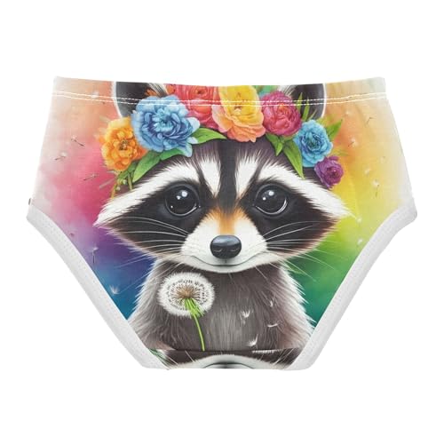 Aesthetic Toddler Underwear Floral 2t Cotton Little Girl Panties Cute Raccoon Bear Floral Undies Kids Briefs2