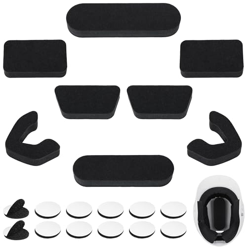 Gulfmew 1 Pack Universal Helmet Padding Fit Kit Compatible with Easton Batting and Catchers Helmets, 0.79 inch Thickened Replacement Pads for Baseball/Softball Players, Youth Soft Foam Padding (Black)