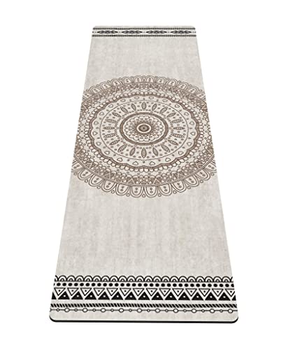 nuveti Yoga Mat Print Extra Thick TPE Non Slip Fitness Exercise Mat with Carrying Bag,72"x24" Extra Thick 6MM Exercise & Workout Mat for Yoga, Pilates Fitness and Floor Exercises