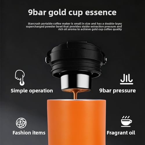 Cafetera portátil eléctrica con batería 600 mL miniatura 5