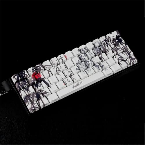 Touches PBT Bamboos Forests profil original side-printed pour clavier ISO - 2