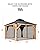 DEXSO 12 x 12 ft Wood Gazebo, Upgrade Wooden Frame, Double Galvanized Steel Roof, for Backyard, Patio, Garden and Lawn
