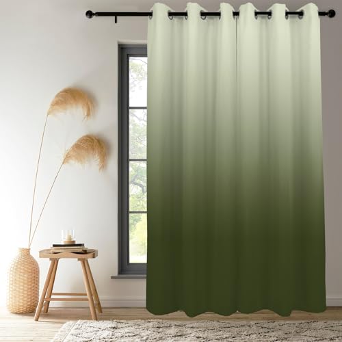 Rideaux occultants ombrés vert Renaiss 106x160cm isolation thermique - 3