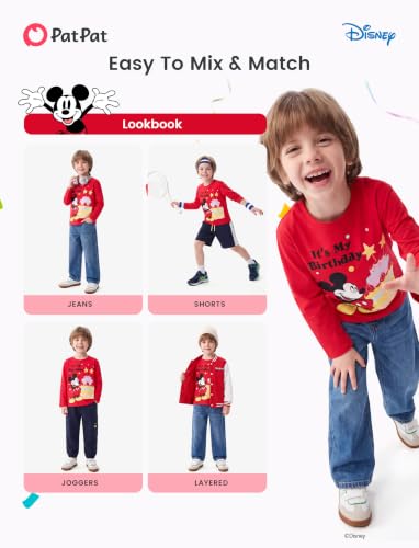 Image of Disney Kids Birthday Shirts 2-9Y, Cute Graphic Tees, Birthday Party Outfit