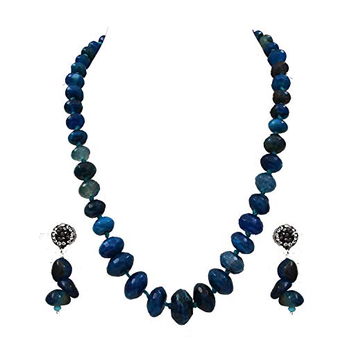 Bijou perle bleu jaspe CZ idéal pour sublimer vos soirées d'été