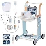 ROBOTIME Kinder Tierarzt-Klinik Spielset, Tierarzt-Kit für Jungen und Mädchen, Arzt Rollenspiel-Sets, Pädagogisches Spielzeug zum Vortäuschen, Enthält Stethoskop, Röntgenbildschirm, Spritze, Thermomet