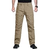 FREE SOLDIER Men's Outdoor Tactical Pants Ripstop Military Combat EDC Cargo Pants Lightweight Hiking