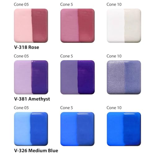 Amaco Velvet Underglaze Set of 4 - 12 Color Set - 2 oz Jar