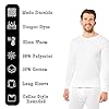 Heatwave® Pack of 2 Men's Thermal Long Sleeve Top, Warm Underwear Baselayer, S M L XL XXL Thermals, Large White #3