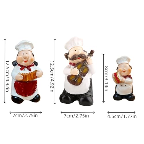 Figurines de chef et instrument de tenue pour resto et buffet