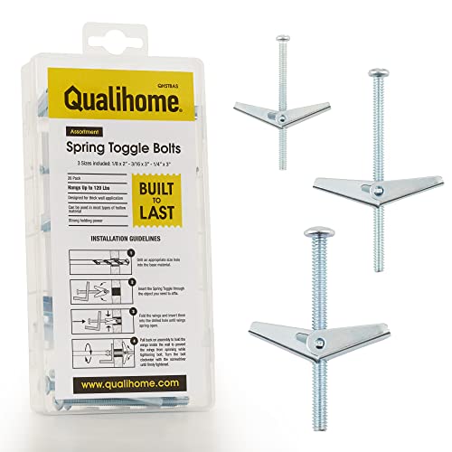 Qualihome Spring Toggle Bolt Anchor Assortment Kit