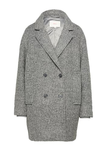 s.Oliver Bouclé-Mantel im Relaxed Fit Graphit 46