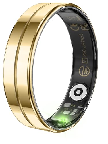 Smart Ring for Men Women Ultra Thin Fitness Ring Heart Rate Monitor Sleep Ring Health Tracker Pedometer Step Counter Smart Rings for Android & iOS