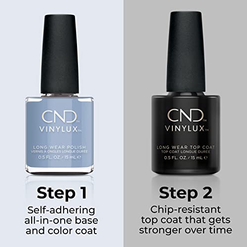 Bundle Of Cnd Vinylux Longwear Nail Polish, Gel-Like Shine & Chip Resistant Color + Top Coat Longwear Nail Polish By Cnd, Gel-Like Shine & Chip Resistant, High Gloss, 0.5 Fl Oz #TOP3